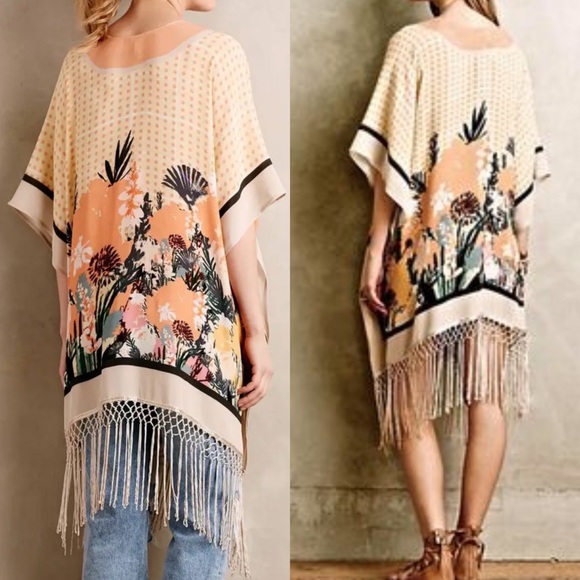 Anthropologie Tops - Anthropologie blank London fringe kimono boho desert